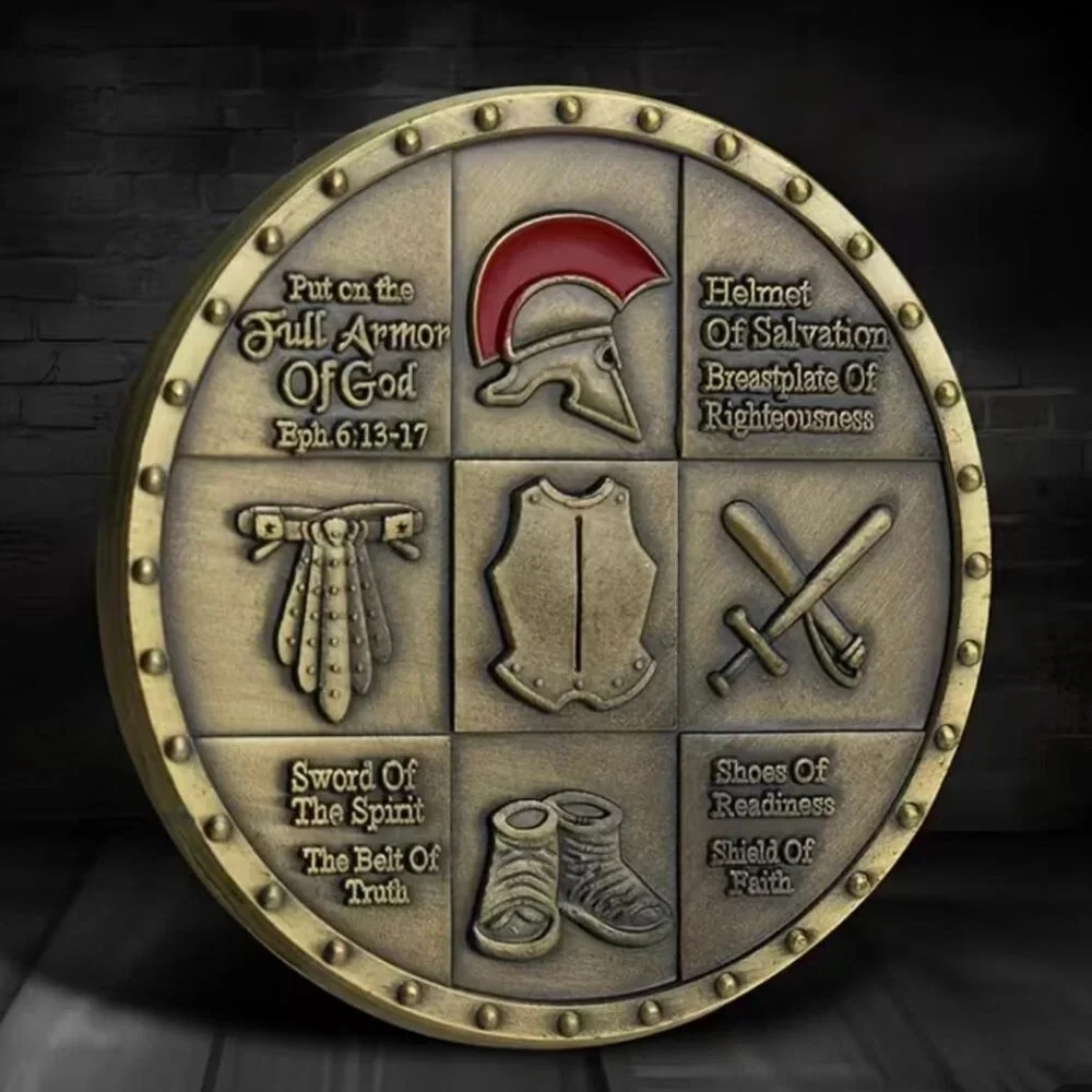 NEW - Put on The Full Armor of God Christian Coin & Case - EPH6:13-17 - Picture 4 of 6